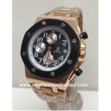 RoseGold, Black Dial