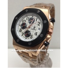 RoseGold, White Dial