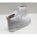 Louboutines White High Top 