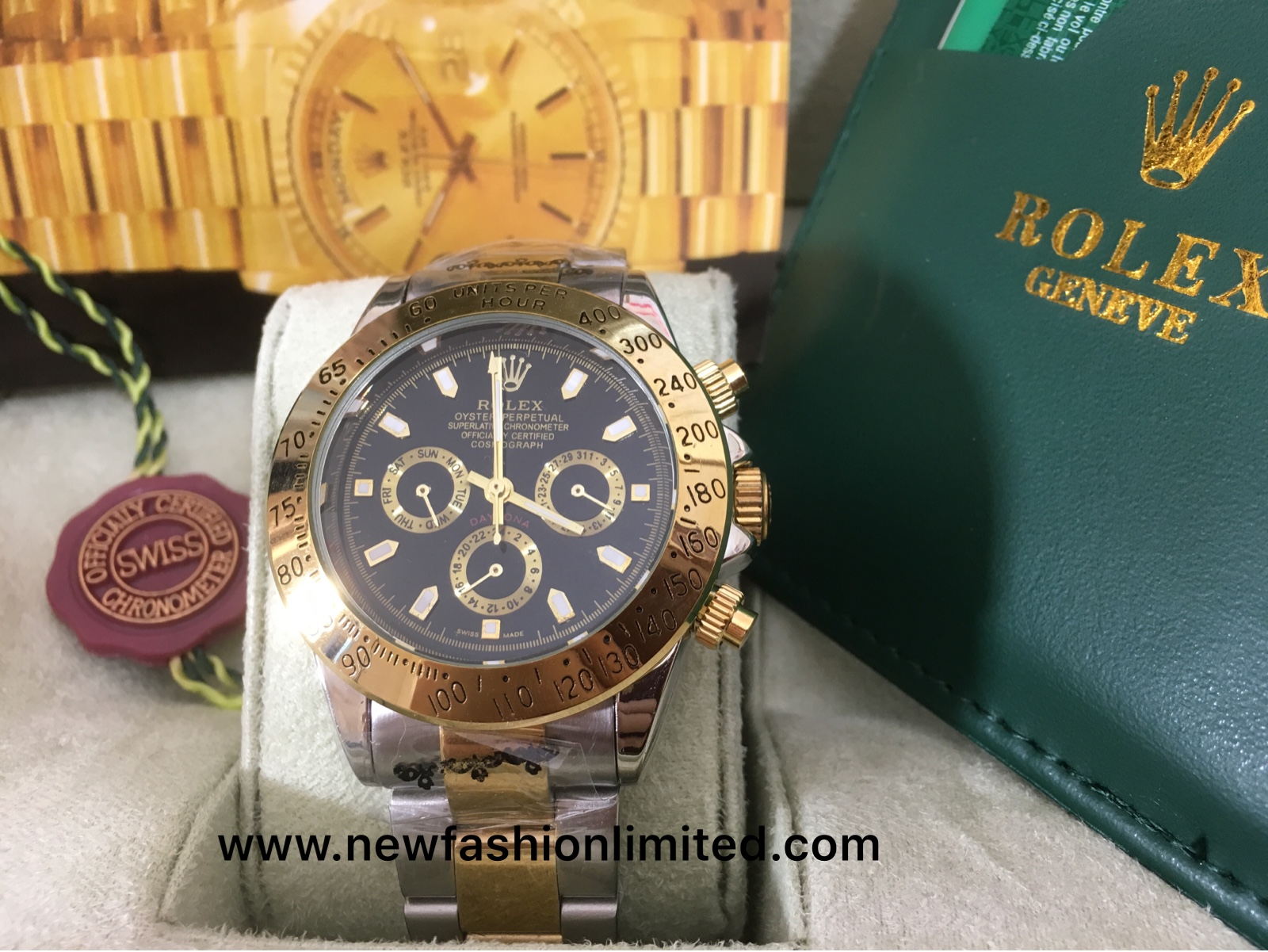 Gold/Silver, Black Dial